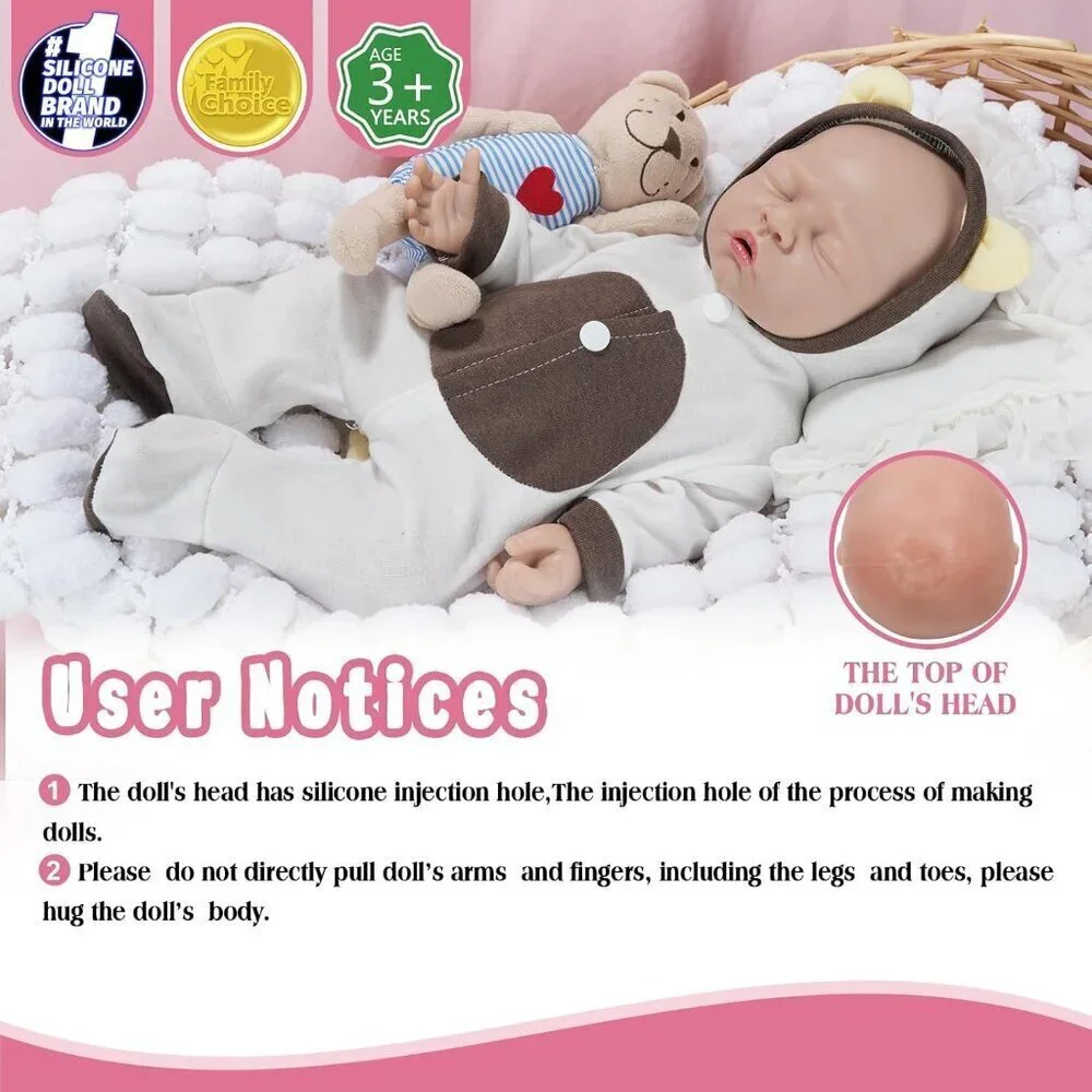 12 inch Full Body Silicone Baby Dolls Girl for Kids Toddlers Reborn Baby Doll